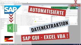 Automatisierte Datenextraktion mit SAP GUI Scripting & Excel Makro VBA [deutsch]