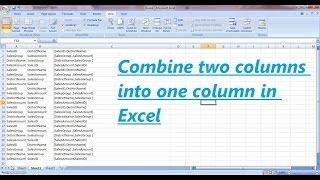 How To Merge Multiple Columns data In Excel