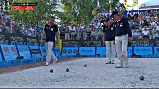 Pétanque une mène de tir spectaculaire Philippe suchaud vs malgache