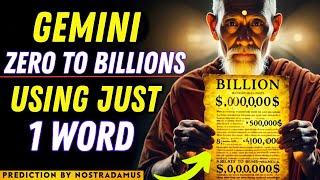 Nostradamus says Gemini Will Be Rich, From Zero To Billions After Repeating One Word For 12 days.