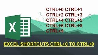 EXCEL SHORTCUTS CTRL+0 TO CTRL+9 | EXCEL SHORTCUTS CTRL+NUMERICAL NUMBERS | EXCEL SHORTCUTS | EXCEL|