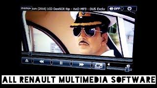 Renault Kwid, Duster, Triber medianav softwares video playing, rear speakers &  rear parking camera