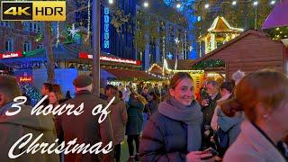 3 HOURS of London Christmas Walk - 2023  The Best of London Christmas [4K HDR]