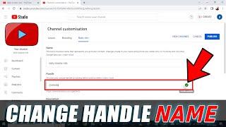 How to Change YouTube Handle Name on PC/Laptop?
