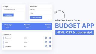 Budget App With Javascript | Step By Step Javascript Project