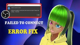 How To Fix OBS Studio "Failed to connect to server" Error and start Stream on Twitch / Youtube