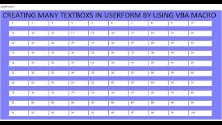 How to add Multiple Textboxes in Userform by using Excel VBA