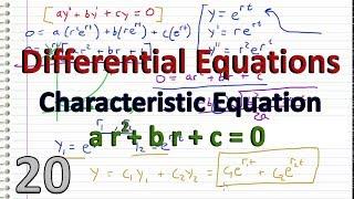 Differential Equations - 20 - Characteristic Equation (2nd Order)