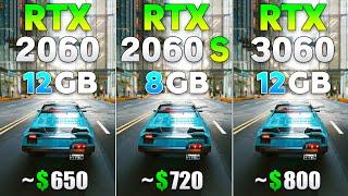 RTX 2060 12GB vs RTX 2060 SUPER vs RTX 3060 - Test in 8 Games