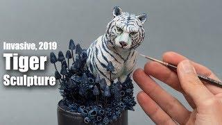 Tiger Sculpture - Time Lapse - Epoxy Clay