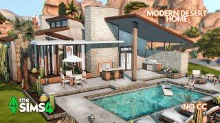 Building a Modern Midcentury Desert in Oasis Springs The Sims 4 Stop Motion no cc