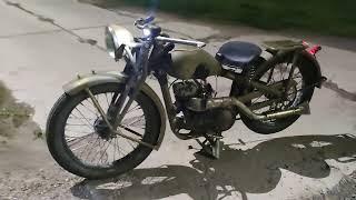 Иж-8 1938 года первый выезд своим ходом / IZH-8 motorcycle of 1938 year is running.