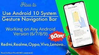 How to Enable Android 10 System Gesture in Any Android Version | Enable Android 10 Navigation Bar