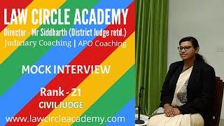 Rank - 21 (Civil Judge, BJS) Civil Judge Preparation, Civil Judge Mock Interview