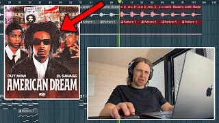 Making a 21 Savage "american dream" SAMPLE Type Beat | FL Studio Cookup