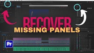 Fix Missing Panels || How to Reset Panel Premiere Pro