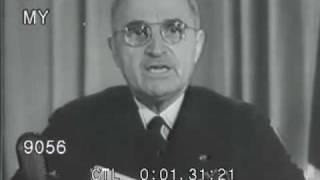 1945 Harry Truman Announces Victory Over Germany WWII