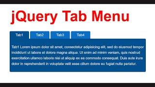 How to create  jQuery Tabs Menu | Custom jQuery Tabs Menu