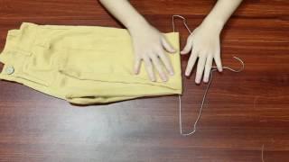 How To Fold Your Trousers To Keep Them On The Clothes Hanger