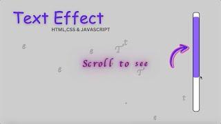 Animated Text Scroll Effect using HTML, CSS & Javascript  - CIOMISH