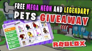  ADOPT ME! FREE MEGA NEON & LEGENDARY PETS LIVE IN ROBLOX