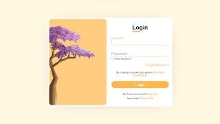 Create Login Page Design In HTML & CSS.