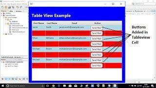 JavaFX TableView Example | Adding Button in TableView Cell