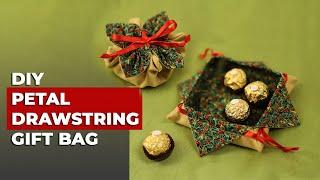 DIY Petal Drawstring Gift Bag | Sew a small gift bag in 10 minutes