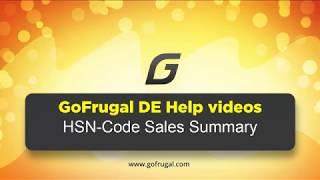 GoFrugal DE-6 HSN Code Sales Summary | Reports | English