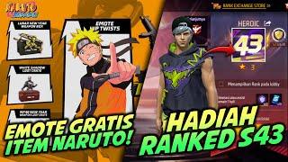  EMOTE GRATIS DAN ITEM NARUTO GRATIS BUAT KALIAN! BAJU MASTER RANKED SEASON 43 BESOK