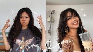 ULTIMATE ABG TRANSFORMATION // natural makeup to full on CAKE + boba, tattoos, jewelry