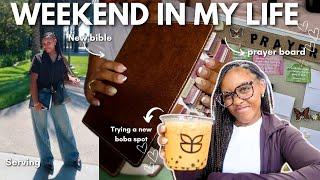 WEEKEND VLOG |  Creating A Prayer Board,  New Bible, And Serving At Church!