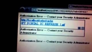 Authorization Error Contact your Security Administrator