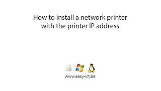 How to install a network printer in OS X