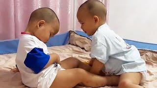 Cute Twin Brothers Moment:Bro Also Wants To Wear Clothes With Patterns