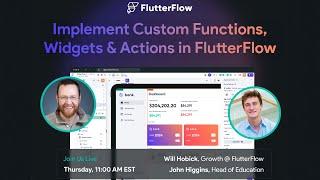 Implement Custom Functions, Widgets & Actions in FlutterFlow