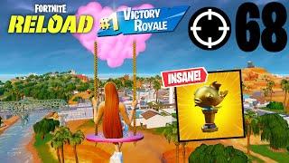 68 Elimination Solo Vs Squads Reload "Zero Build" Gameplay Wins (Fortnite RELOAD chapter 2)