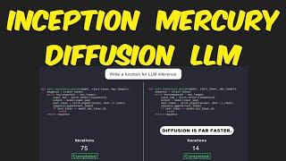 Mercury   DIFFUSION LARGE LANGUAGE MODEL  10x faster and cheaper than current LLMs