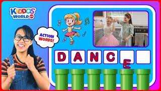 Learn 30 Action Words & Spell with Miss V | Fun Verb Learning for Kiddos | Kids English Vocabulary