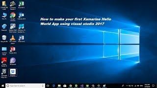 how to make hello world app using visual studio 2017 with xamarin