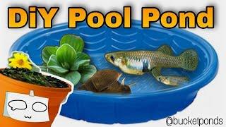 HOW TO MAKE  DiY FISH POND FROM KIDDIE PLAY POOL | AQUARIUM | FISH TANK | ENGLISH USA | SNAIL POND