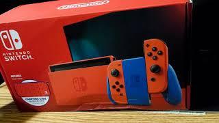 Nintendo Switch Unboxing Limited Edition Mario Red & Blue System