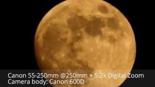 Canon 55-250mm Zoom Test (Full Moon)