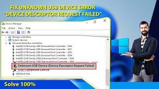 Unknown USB Device Error in Windows 11 How to Fix this Issue || Device Descriptor Request Failed