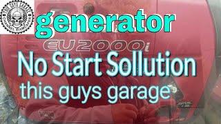 generator won't start honda eu2000i no start troubleshooting  fix carburetor this guy's garage