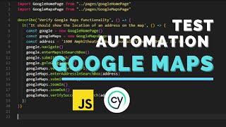 How to Write & Run a E2E test in Cypress | Google Maps