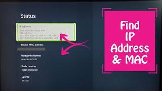 HAIER TV : How to Find IP Address and MAC Address | Google TV | Android TV