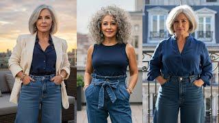 11 Elegante Outfit-Ideen Mit Jeans Für Frauen Uber 60.