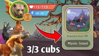 how to go mystic island with 3/3 cubs no big animals no 200 animals Secret!