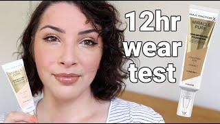 Max Factor Miracle Pure Skin-Improving Foundation - 12 hour wear test on oily combo skin